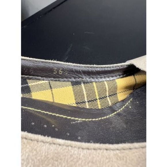 Vic Matie Tan Suede Pumps Heels With Bow Women’s Size US 6.5 EU 36.5 Shoes - Picture 10 of 12